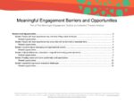 Barriers and Opportunities