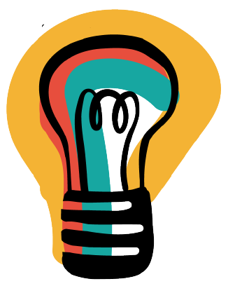 Image is a drawing of a light bulb