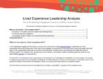 Lived Experience Leadership Analysis