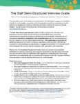 Staff Semi Structured Interview Guide